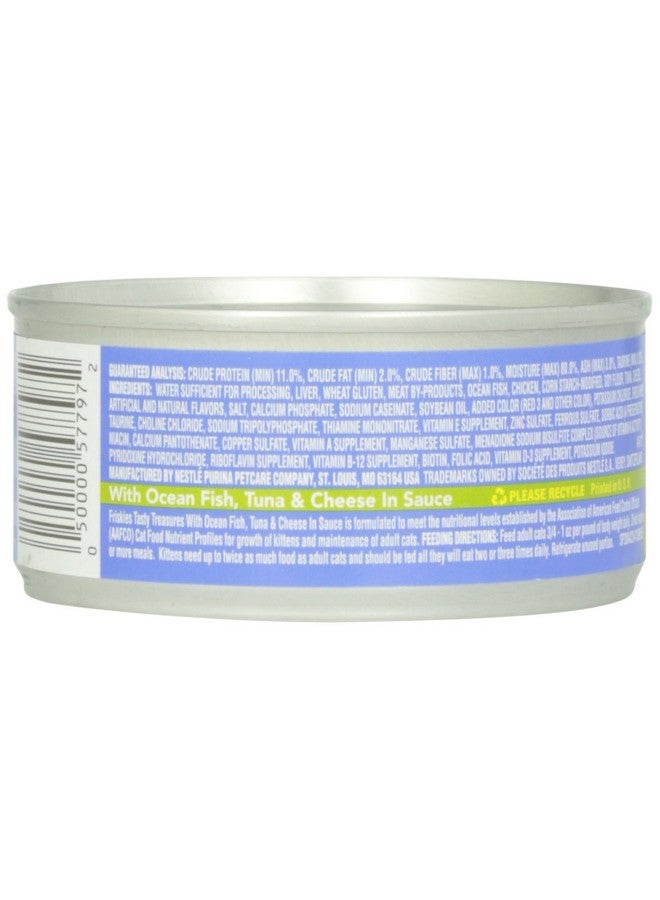 فريسكس طعام القطط المعلب من فريسكيز، كنوز لذيذة، شرائح لحم رئيسية، مع سمك المحيط والتونة في الصلصة، 5.5 أونصة - Image 4