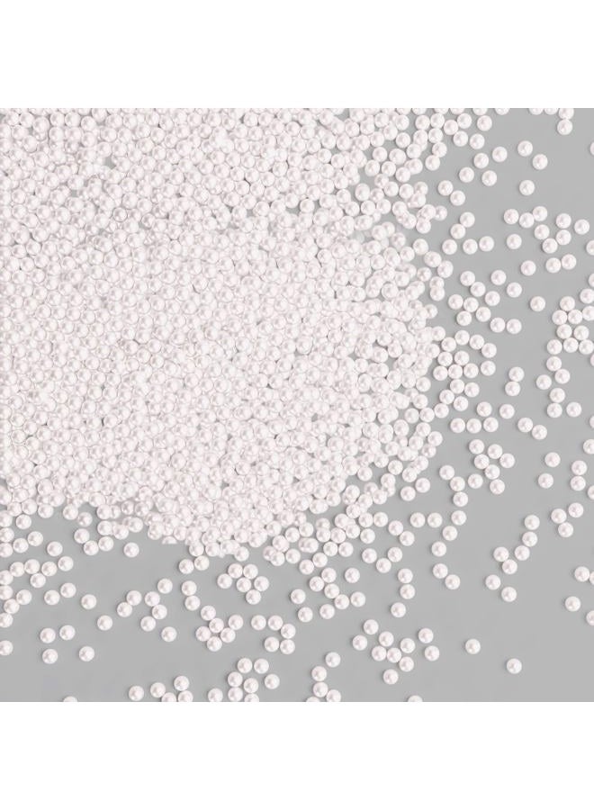 Bayep Edible Pearls for Cake Decorating 2mm White Sprinkles for Cookies, Baking, Ice Cream, Cupcake Topper Pearl Sprinkles Perfect for Wedding Party Valentines Christmas Holiday Supplies 3.52 Ounce - Image 1