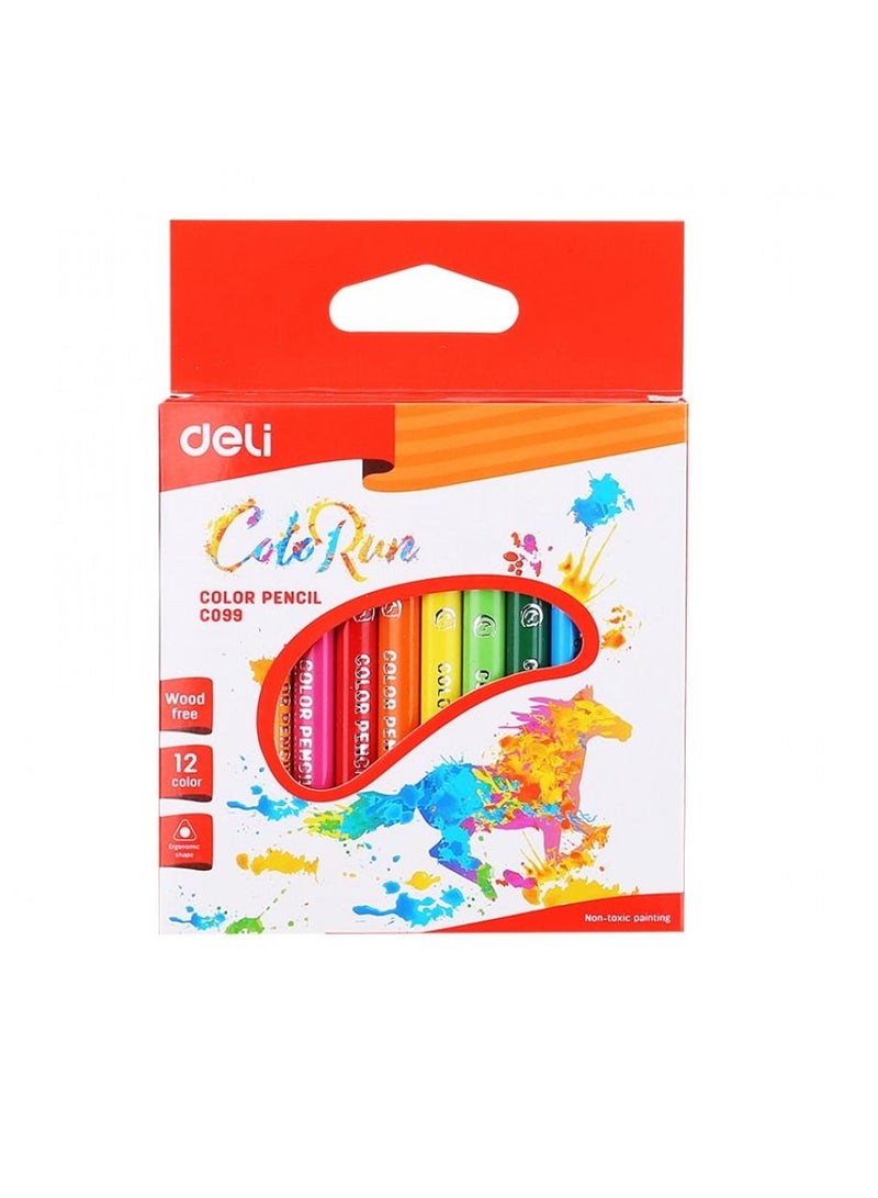 Mini Colored Pencil 12-Piece Set, Multicolor