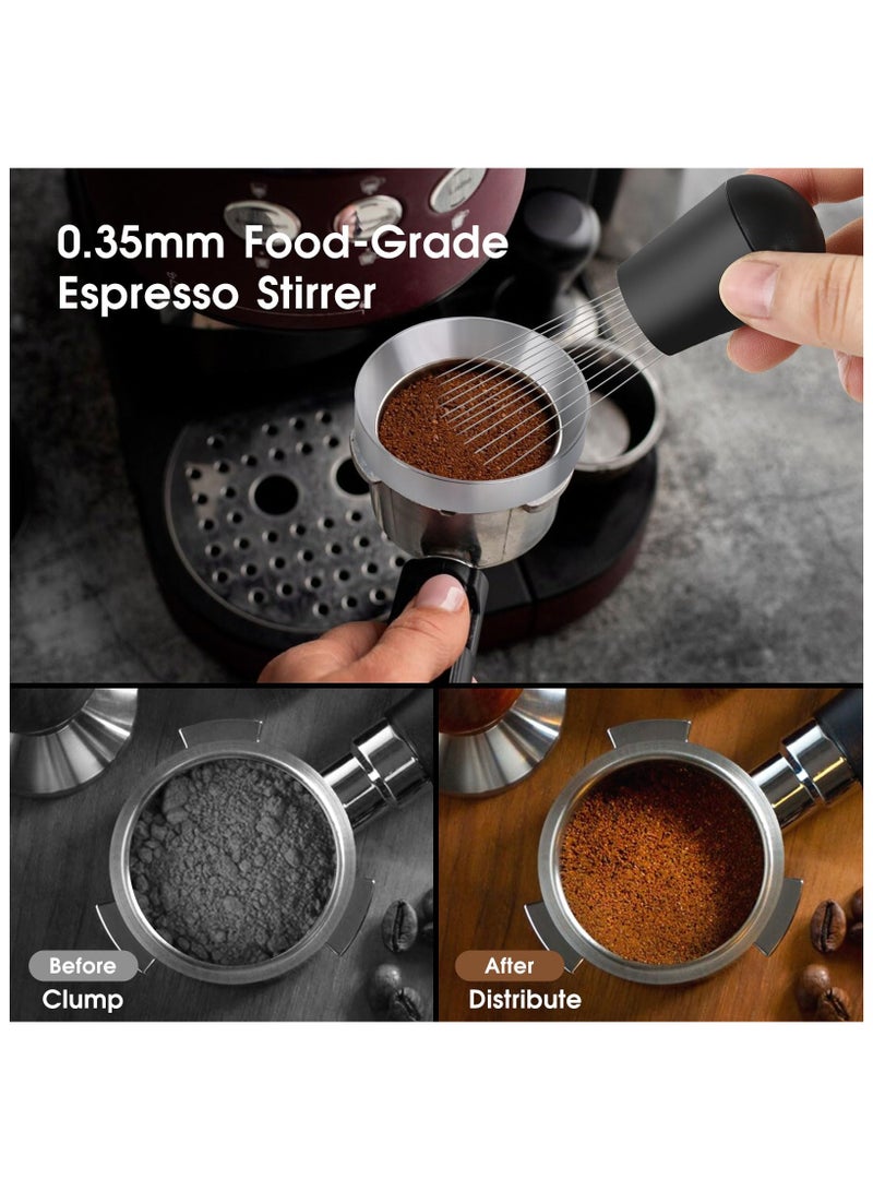 51mm Espresso Accessories Kit, Spring Loaded Calibrated Tamper, WDT Tool and Dosing Funnel Set Fits Espresso Coffee Machines and 51 mm Portafilters - Image 3