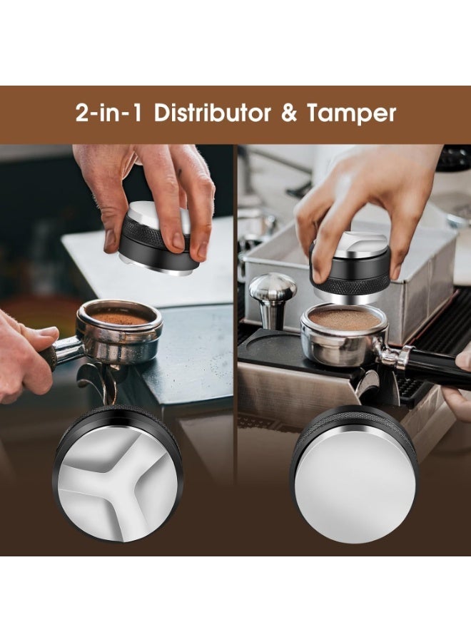 51mm Espresso Accessories Kit, Spring Loaded Calibrated Tamper, WDT Tool and Dosing Funnel Set Fits Espresso Coffee Machines and 51 mm Portafilters - Image 2