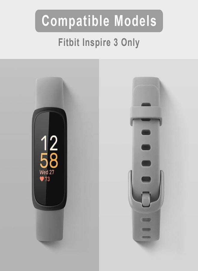 مجموعة من 6 أساور لساعة Fitbit Inspire 3، مناسبة للرجال والنساء، مصنوعة من السيليكون الناعم، قابلة للتعديل، بديلة لأحزمة المعصم، متوافقة مع جهاز تتبع اللياقة البدنية Fitbit Inspire 3. - Image 2