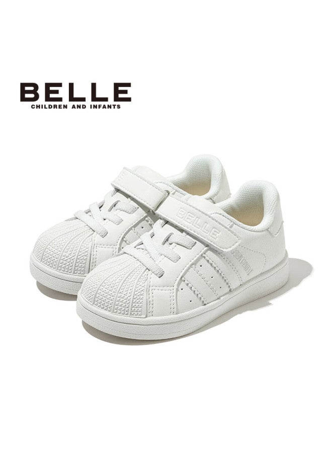 Belle Kids Sports Shoes Children's Sneakers Baby Casual White Shoes Autumn White Size 26 - Image 1