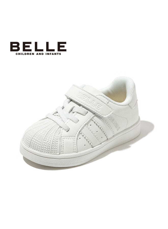 Belle Kids Sports Shoes Children's Sneakers Baby Casual White Shoes Autumn White Size 26 - Image 2