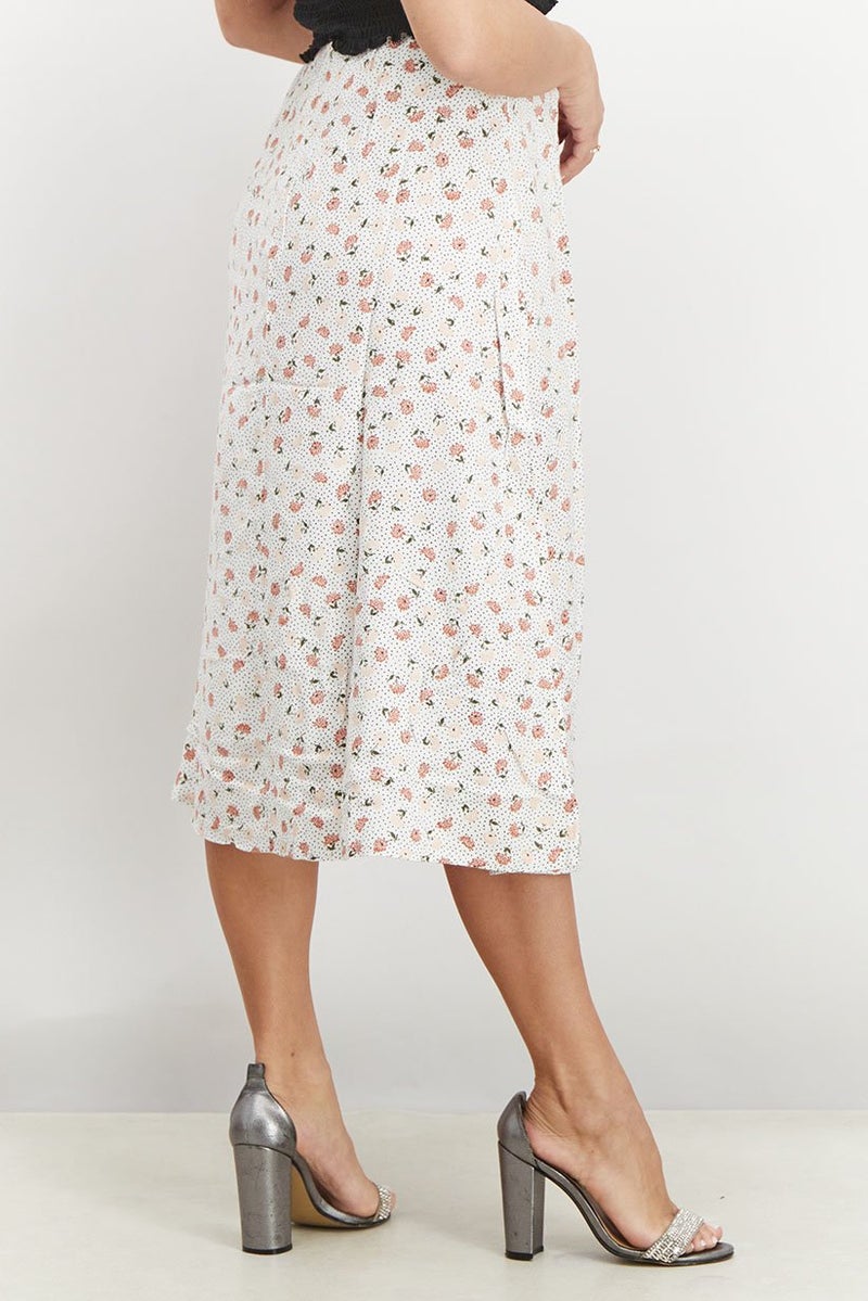 rvca Women Floral Print Midi Skirt, Multicolor - Image 2