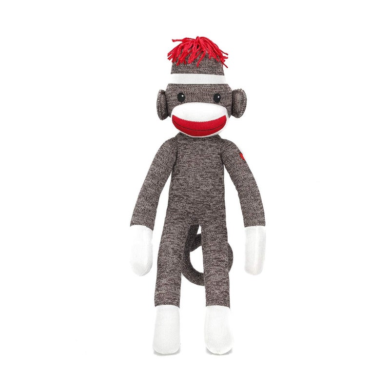 Plushland Brown Original Sock Monkey Adorable Hand Knitted Stuffed Animal Toy Giftfor Kids Babies Teens Girls and Boys Baby Doll Present Puppet 20 Inches - Image 2
