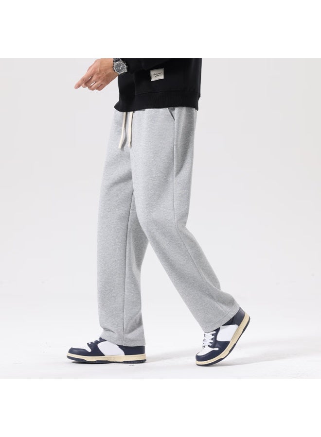 Mingchuang Youpin Miniso Men's Pants, Straight-leg, Loose-fit, Plus Size, Simple, Draping, Summer, Sports, Casual Pants For Men And Teenagers, Z Ma Grey, 3XL - Image 2