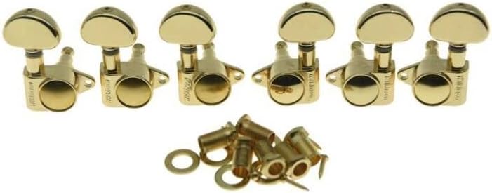 WILKINSON 3x3 ROTO Style Full Size Sealed Guitar Tuners Tuning Keys Pegs Guitar Machine Heads Fits USA Les Paul or Acoustic Guitars Gold - Image 1