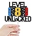 Larrel Level 8th Unlocked Sign Cake Topper Double Sided Glitter Cake Topper Video Game Controller Themed Birthday Decorations for Kids Boys Girls Game Fans Birthday Party - Image 3