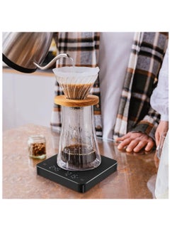 Halamine Digital Coffee Scale with Smart LED Display and Auto Timer ，Gram Scale,accurate scale，3kg/0.1g Precision Dual-Unit (oz/ml/g), Barista Tools for Brewing，Black  - Image 3