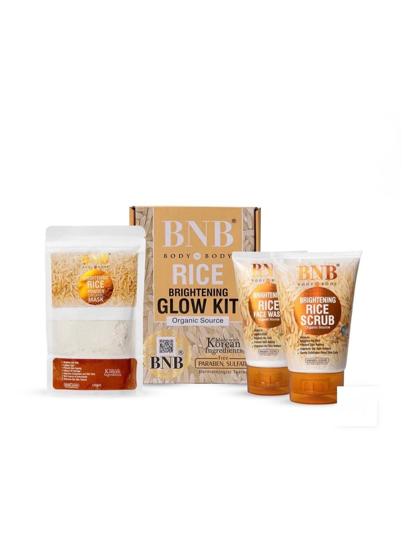 BNB Rice Extract Facial Kit For Bright & Glowing Skin