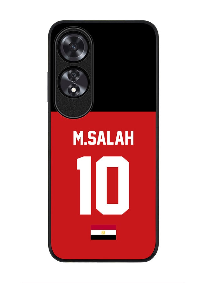 Stylizedd Rugged Black edge case for Oppo A60, Slim fit Soft Case Flexible Anti Drop TPU Gel Thin Cover - Football Team - Egypt, Player Name - M.Salah - Image 1