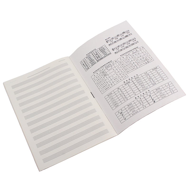 Music Notebook Cover Tabs Book Office School Supplies Gift for Student Music （Black） - Image 2