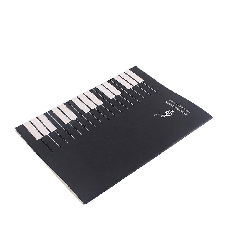 Music Notebook Cover Tabs Book Office School Supplies Gift for Student Music （Black） - Image 1