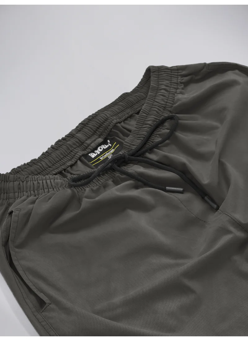 Beyoung Metal Grey Cotton Cargo Joggers