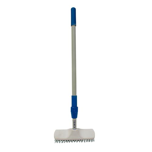 KWEL Plastic Cleaning Heavy Duty Hardy Brush with Telescopic Rod for Sweeping, Cleaning Floors Long Handle Dust Cleaning Brush for Tiles, Carpet (Pack of 1) White - Image 1