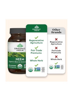 Organic India Organic India Neem 60 Capsules Bottle  - Image 5