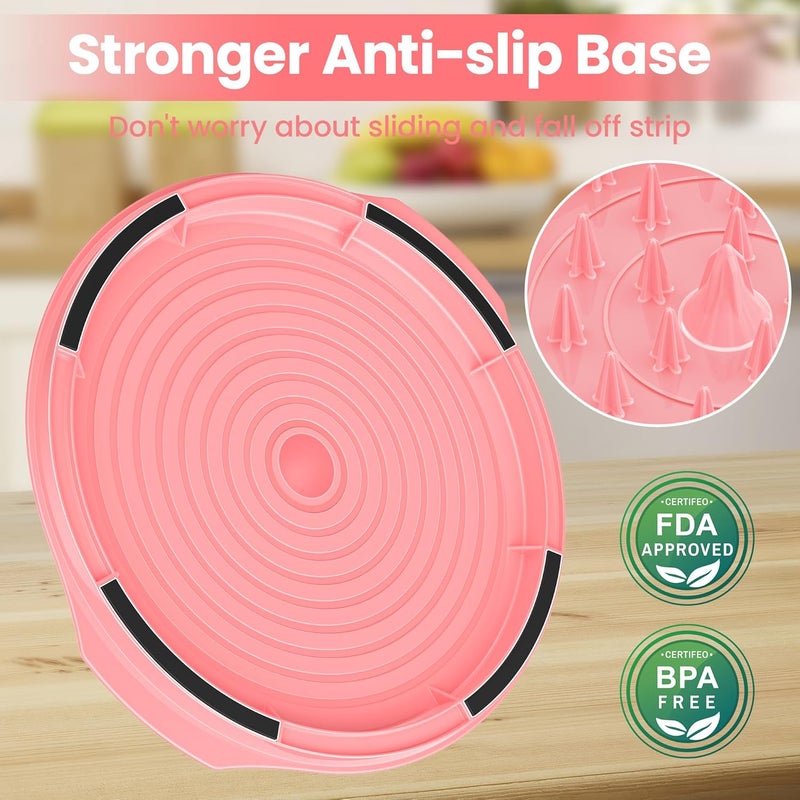 Beiyunee Chicken Shredder Tool Twist Large - 10'' Pro Meat Shredders for Chicken Breast,Visible Kitchen Gadgets Grinder Machine with Brush,Strong Anti-Slip Strip,Ergonomic Handle,BPA Free (Pink) - Image 4