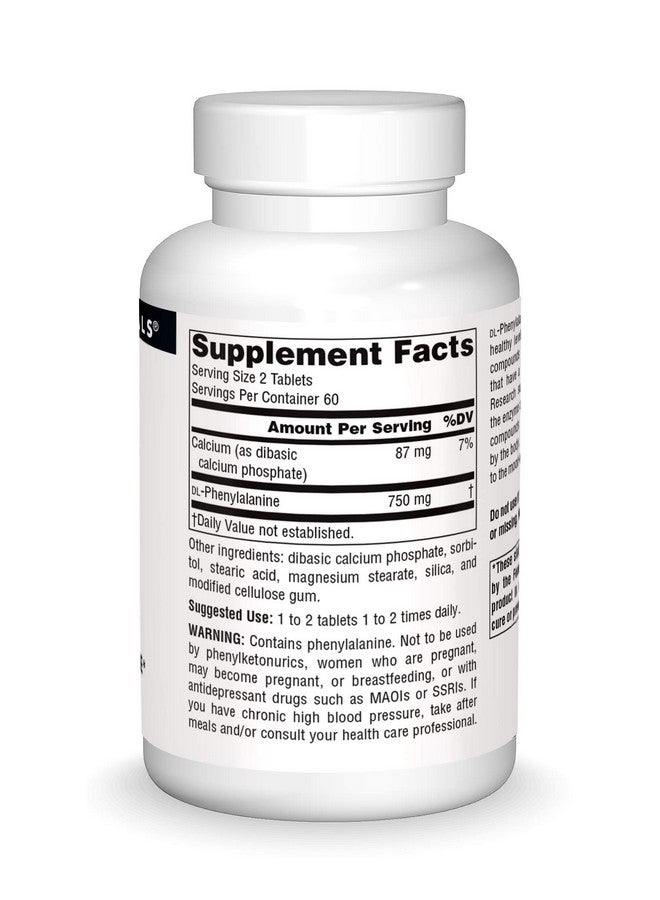 Source Naturals Dlpa Dlphenylalanine 375 Mg Supports An Alert State 120 Tablets - Image 4