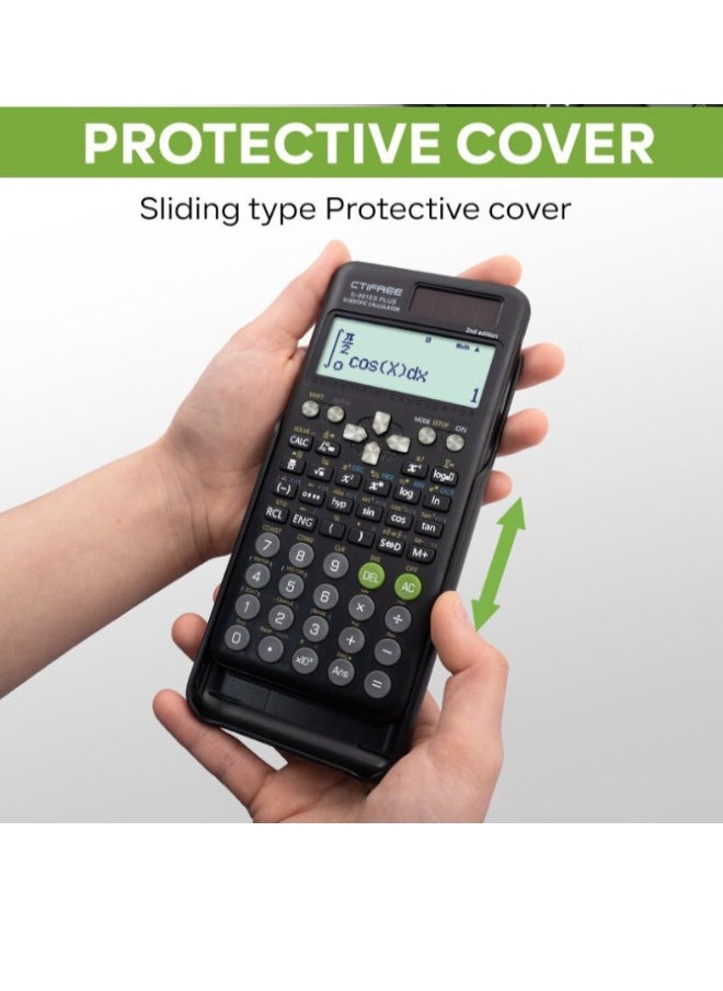 Super ZYouth - Scientific Calculator fx-991ES Plus, LED Screen Text Display,  Dot Matrix  Scientific Calculator, Black - Image 1