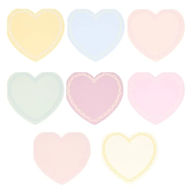 Meri Meri Pastel Heart Large Napkins