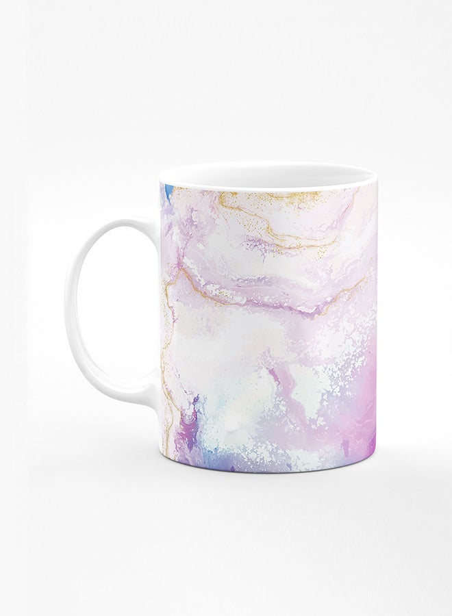 Stylizedd Designer Printed Coffee Mug with Heavy Duty Handle 11oz Ceramic Personalised Gift Mugs Cup [Microwave Safe & Dishwasher Proof] - Marble Print Marine - Image 1