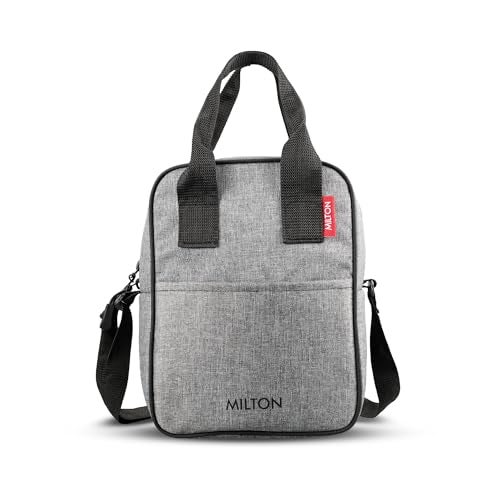 MILTON Mod Lunch Bag I Insulated Tiffin Bag for Office for Men, Women I Eco Friendly, Spacious, Durable I 1.8 L I Grey - Image 1