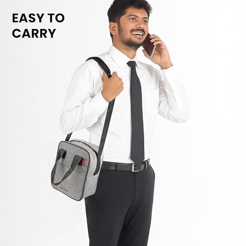 MILTON Mod Lunch Bag I Insulated Tiffin Bag for Office for Men, Women I Eco Friendly, Spacious, Durable I 1.8 L I Grey - Image 5