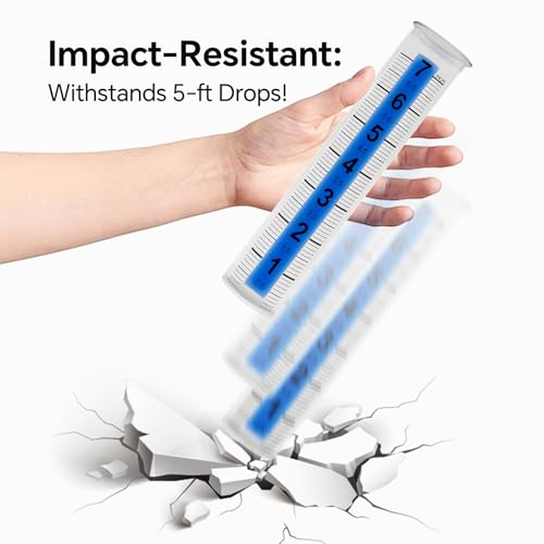 Cracrab Rain Gauge Outdoor for Yard, Heavy Duty Rain Guage Gage Freeze Proof Best Rated, Large Plastic Water Gauge with Floating Duck and Ball, Playful & Accurate - Image 5