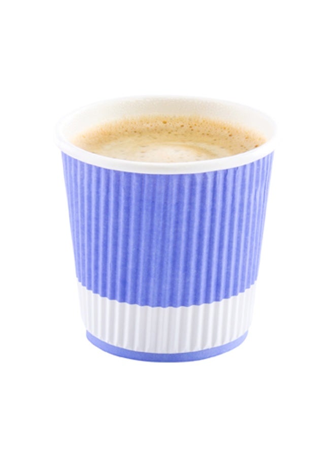 Restaurantware 4 Ounce Ripple Insulated Coffee Cups, 500 Double Wall Corrugated Light Purple Paper Tumblers, Leakproof, Non-Slip Design, Recyclable, Ribbed Surface, Matching Lids Sold Separately - Image 2