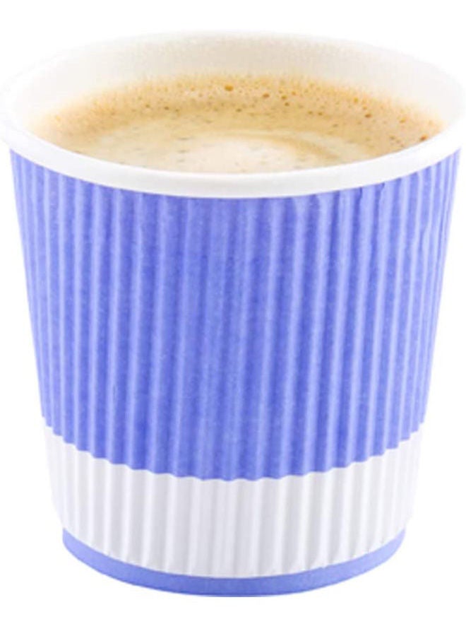 Restaurantware 4 Ounce Ripple Insulated Coffee Cups, 500 Double Wall Corrugated Light Purple Paper Tumblers, Leakproof, Non-Slip Design, Recyclable, Ribbed Surface, Matching Lids Sold Separately - Image 4