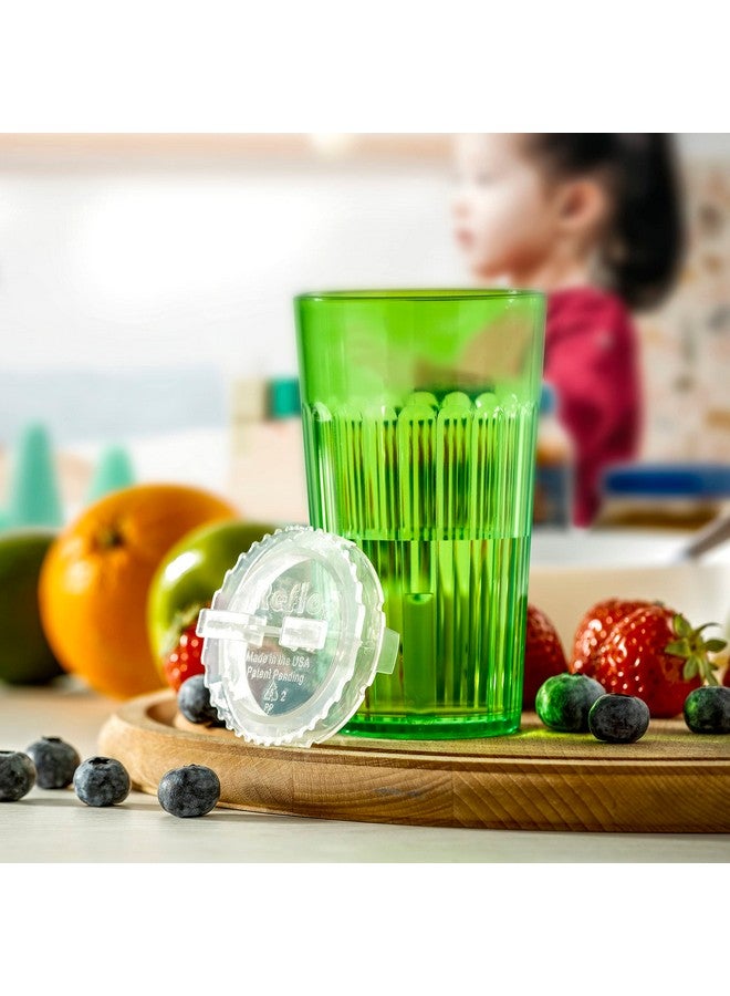 Reflo Smart Cup (Green 1 Pack) Open Training Cup Toddler Cup No Suction 6Oz 360 Control Flow Usa Made Premium High Impact Plastic - Image 3