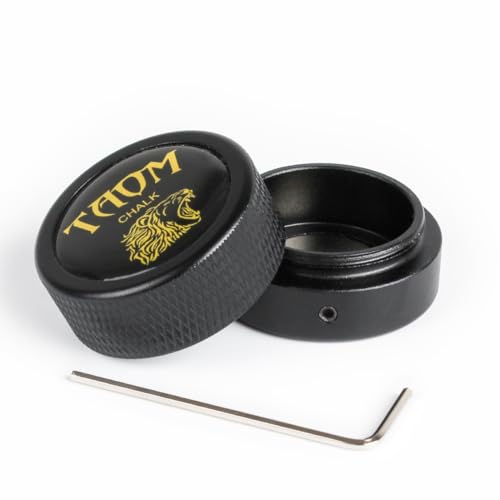 YEUEK TAOM Pool Chalk Holder Round Shaped Practical Tool Billiards Accessories Magnetic Mini Chalk Tip Case Container Round Box Billiards - Image 1