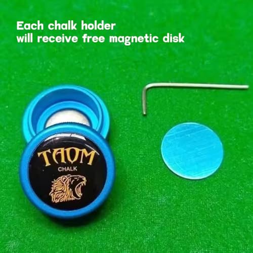 YEUEK TAOM Pool Chalk Holder Round Shaped Practical Tool Billiards Accessories Magnetic Mini Chalk Tip Case Container Round Box Billiards - Image 5