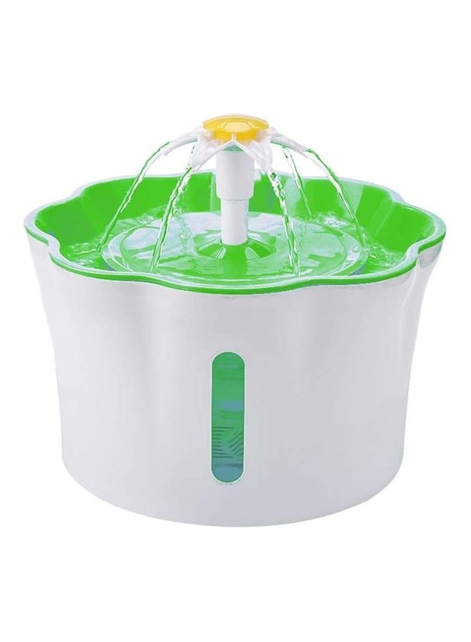 NIBEMINENT Automatic Pet Drinking Water Fountain White/Green - Image 1