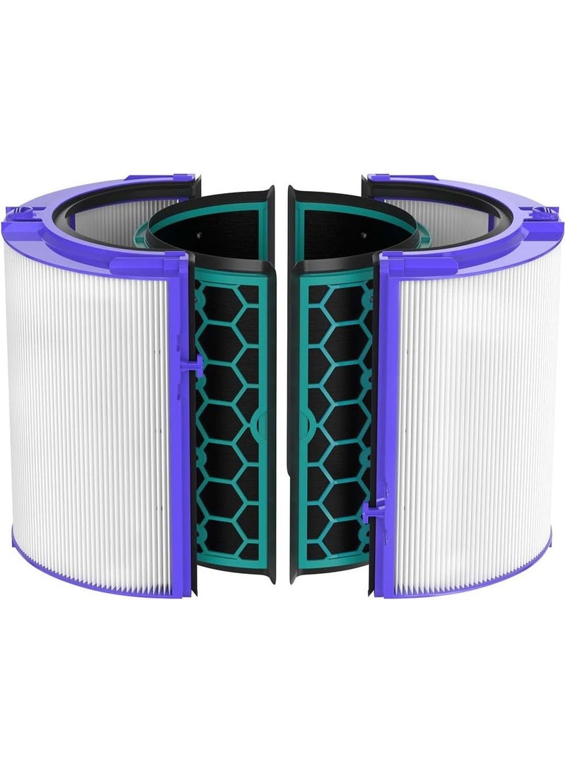 Future Way True HEPA Filter Replacement Compatible with Dy-son TP04 HP04 DP04 Air Purifier, 360° Glass HEPA & Activated Carbon Filter, 2-Stage Air Purifier Replacement Filter, Sealed High-Efficiency Air Filter, 1 Pack - Image 1