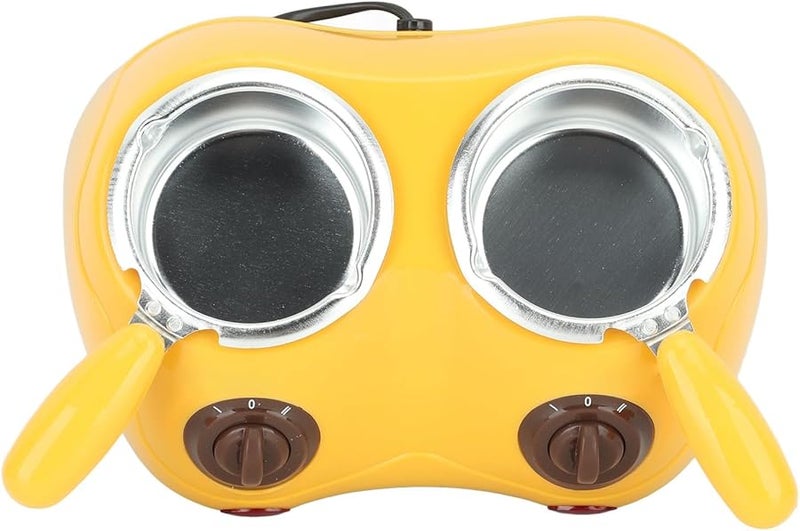 Yellow Electric Chocolate Fondue Melting Pot Machine with Double Kitchen Tool US Plug 110 240V - Image 4