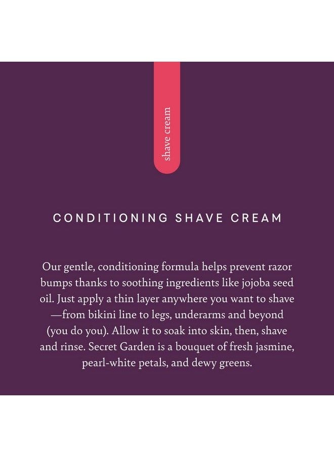 pure romance - Coochy Cream Conditioning Scented Shave Cream Shaving Cream For Women To Experience Their Smoothest Bikini Area Legs And Underarms Secret Garden - Image 1
