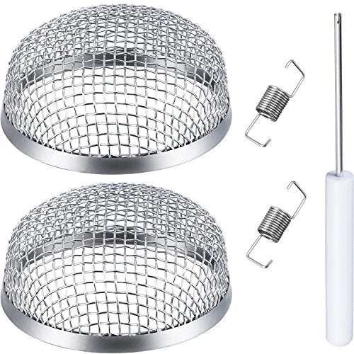 TOODOO 2 Pack Flying Insect Screen RV Furnace Vent Screen RV Water Heater Vent Cover 2.8 Inch Stainless Steel Mesh with Installation Tool - Image 1