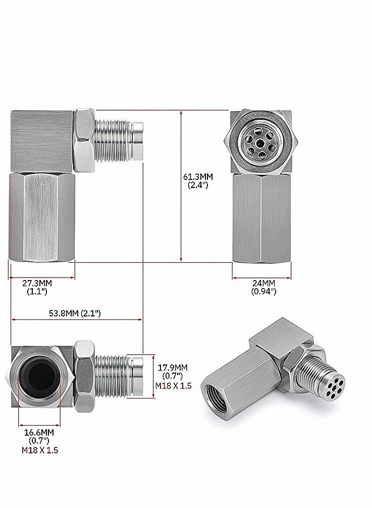 SYOSI O2 Sensor Spacer 1 Pcs Universal M18*1.5 Check Engine Light Eliminator Adapter O2 Oxygen Sensor Spacer Extender Adapater Isolator for Exhaust Systems - Image 4
