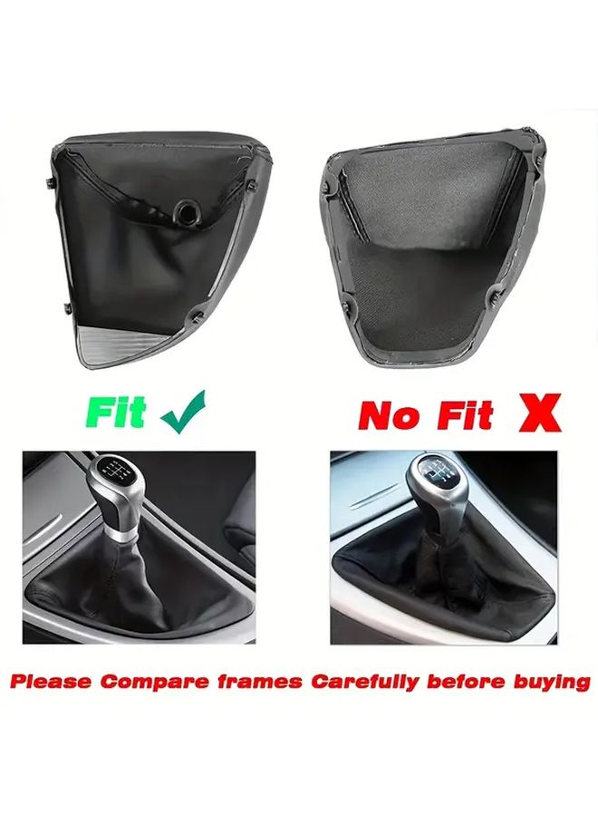 5 Speed Gear Shift Knob Boot Cover Frame Collar For BMW 1 Series E81 E82 E87 E88 2003 2013 - Image 3