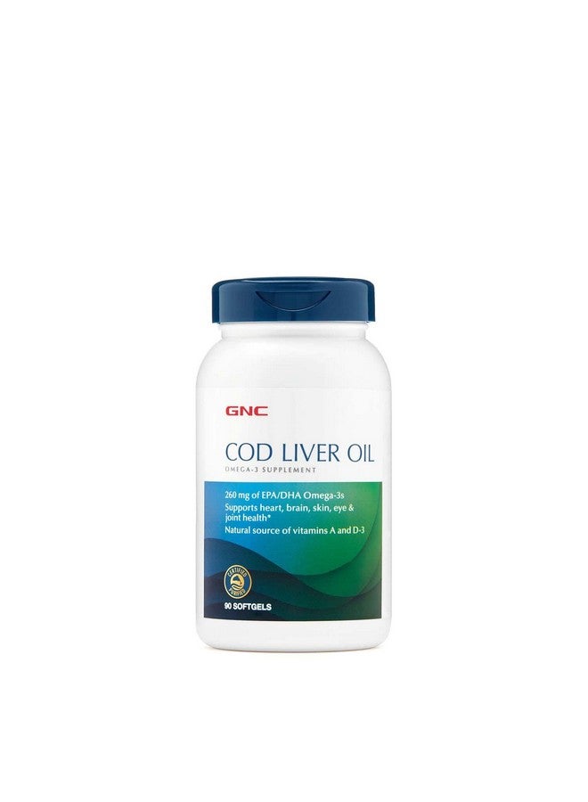 جي إن سي زيت كبد سمك القد من GNC | يدعم صحة القلب والدماغ والجلد والعين والمفاصل | 90 حبة
