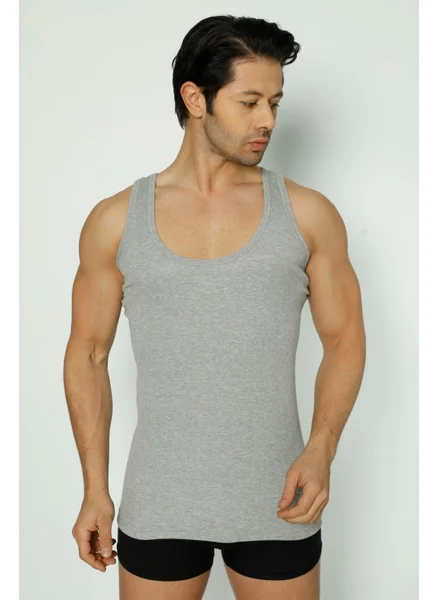 Arma Yıldız Men's Grey Ribbed Camisole Undershirt