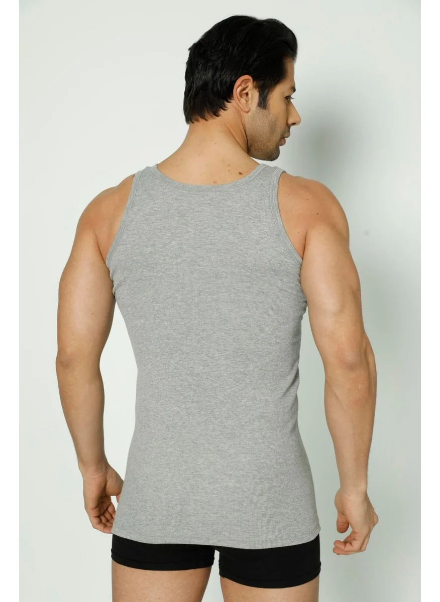 Arma Yıldız Men's Grey Ribbed Camisole Undershirt