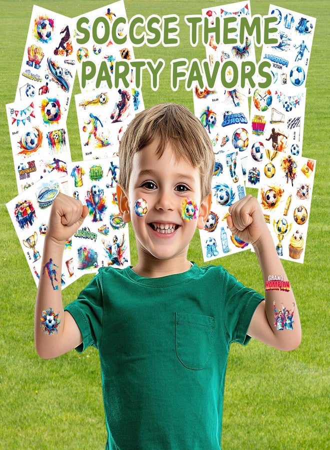 VICDUEKG 118 PCS Soccer Temporary Tattoos for Men Women, Soccer Party Favors Supplies Sports Themed Birthday Party Decorations Gifts, Tattoos Stickers for Family Party - Image 3