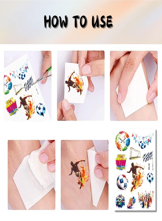VICDUEKG 118 PCS Soccer Temporary Tattoos for Men Women, Soccer Party Favors Supplies Sports Themed Birthday Party Decorations Gifts, Tattoos Stickers for Family Party - Image 4