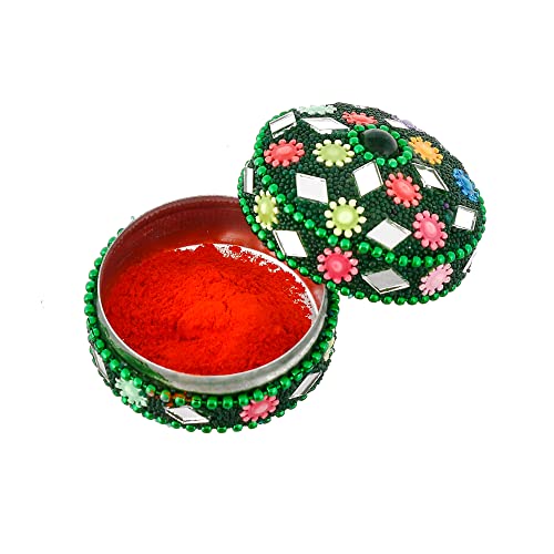 Craftam Aluminum Lakh Sindoor Boxe, Kumkum Box Bharani Wedding Return Gifts (Set of 12), Round - Image 5