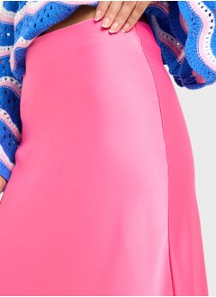 Ginger Satin Column Midi Skirt  - Image 4