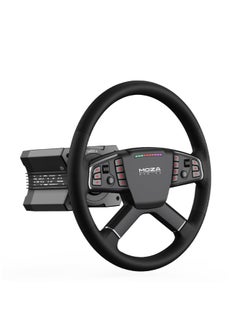 Moza MOZA TSW Truck Steering Wheel – 400mm, Leather Grip, Aluminum Frame, PC Compatible  - Image 2