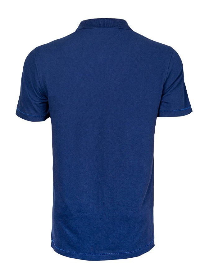 Anemoss - Marine Navy Blue Men's Polo Collar T-Shirt Medium - Image 1